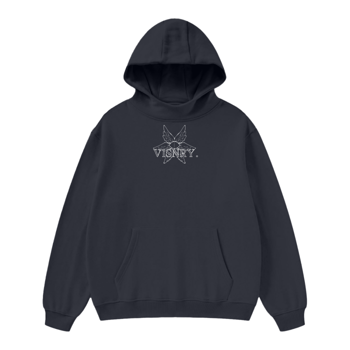 High Neck Insulated FOG Solid Color Fleece Hoodie - 385 GSM
