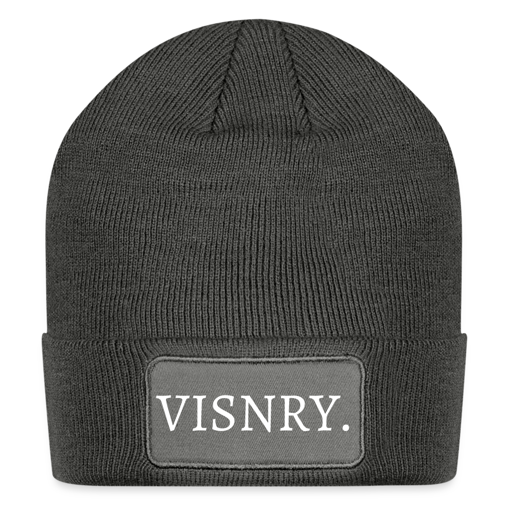 third eye Beanie. - charcoal grey